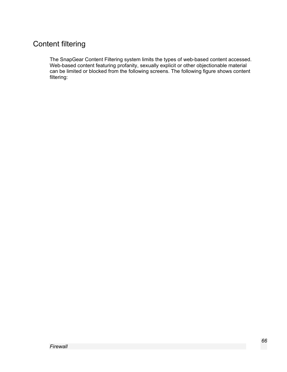 Content filtering | SnapGear 1.7.8 User Manual | Page 69 / 105