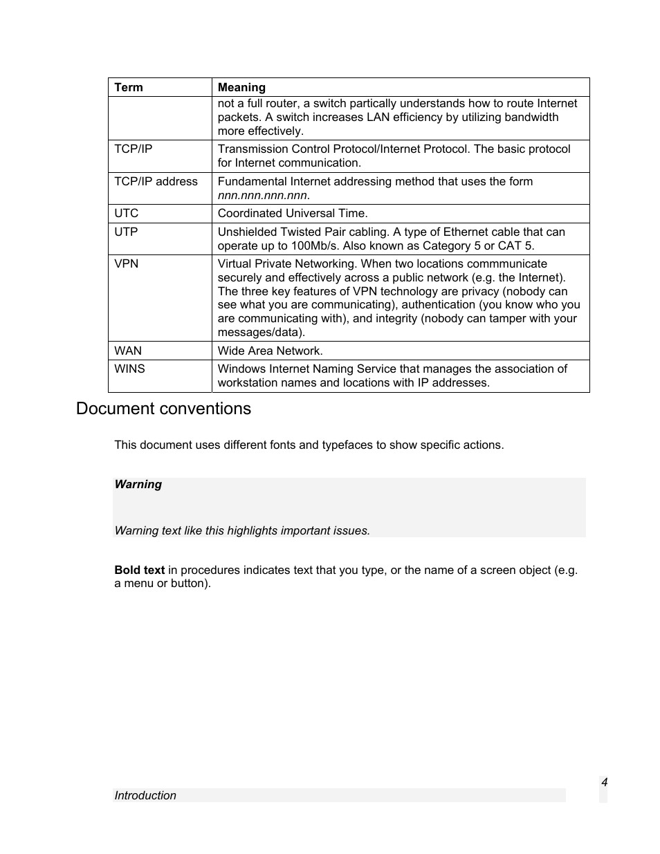 Document conventions | SnapGear 1.7.8 User Manual | Page 7 / 105