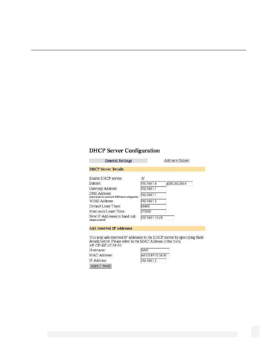 Dhcp server | SnapGear 2.0.1 User Manual | Page 67 / 189
