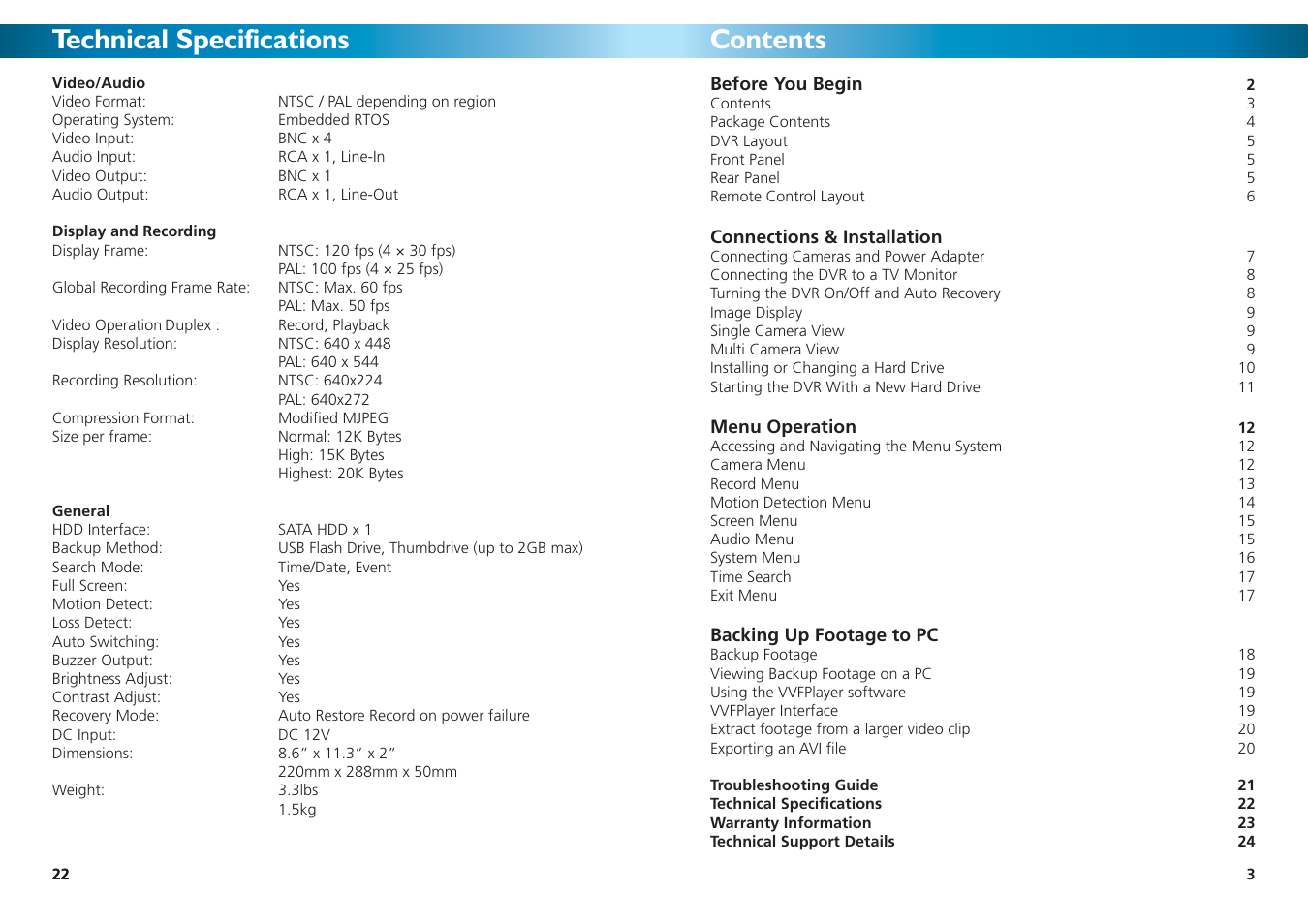 Swann 4-1000 SW242-DU2 User Manual | Page 3 / 24
