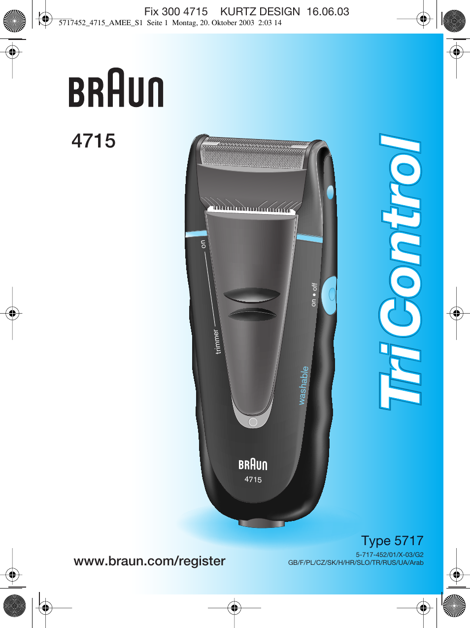 Braun 4715 User Manual | 28 pages