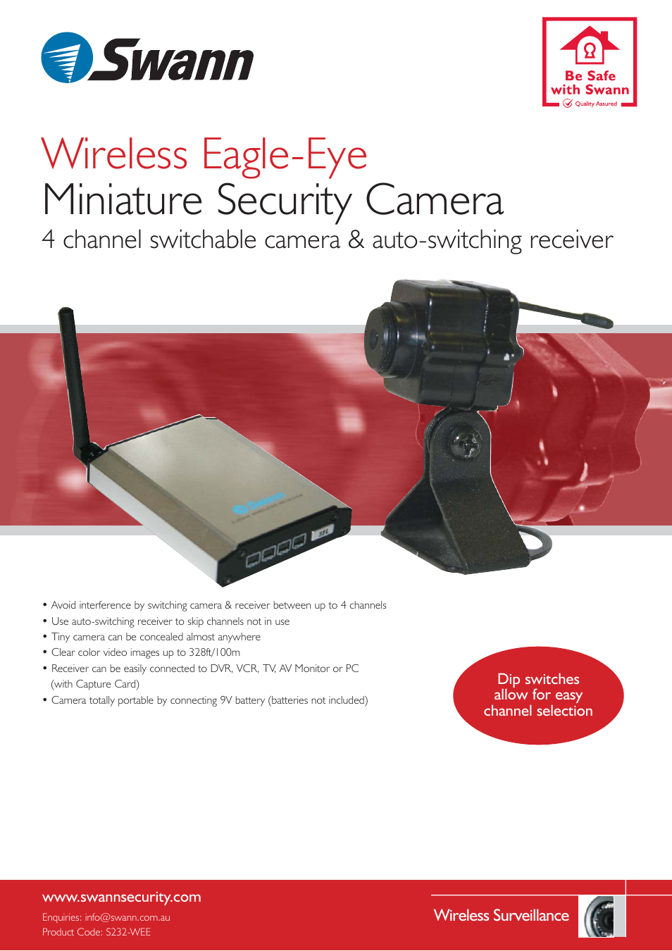 Swann EAGLE-EYE S232-WEE User Manual | 2 pages