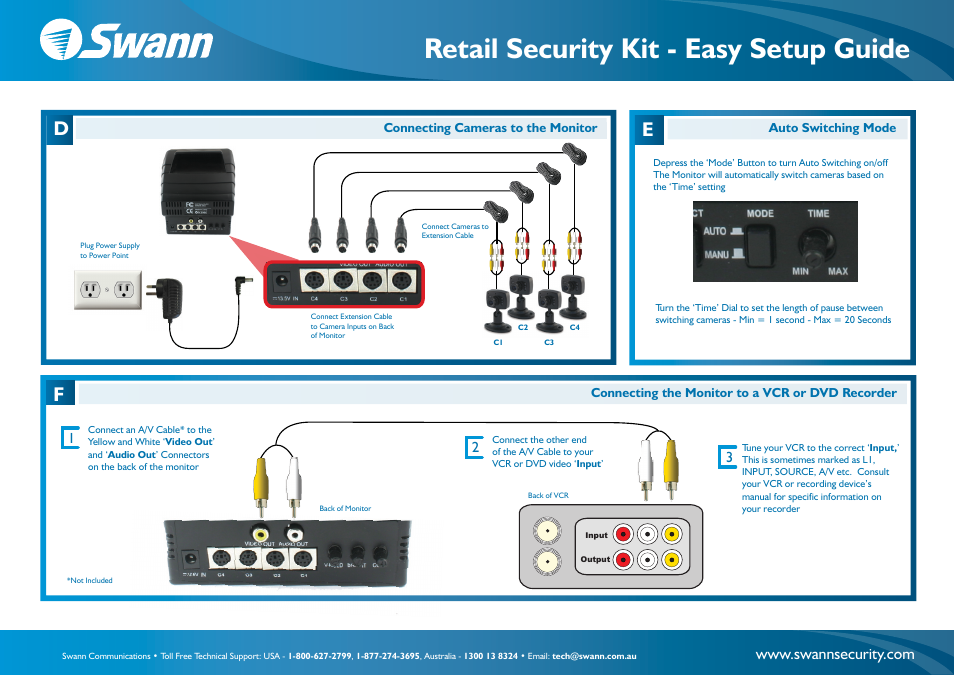 Sw244-sk4_esg_02, Retail security kit - easy setup guide | Swann Automobile Alarm User Manual | Page 2 / 2