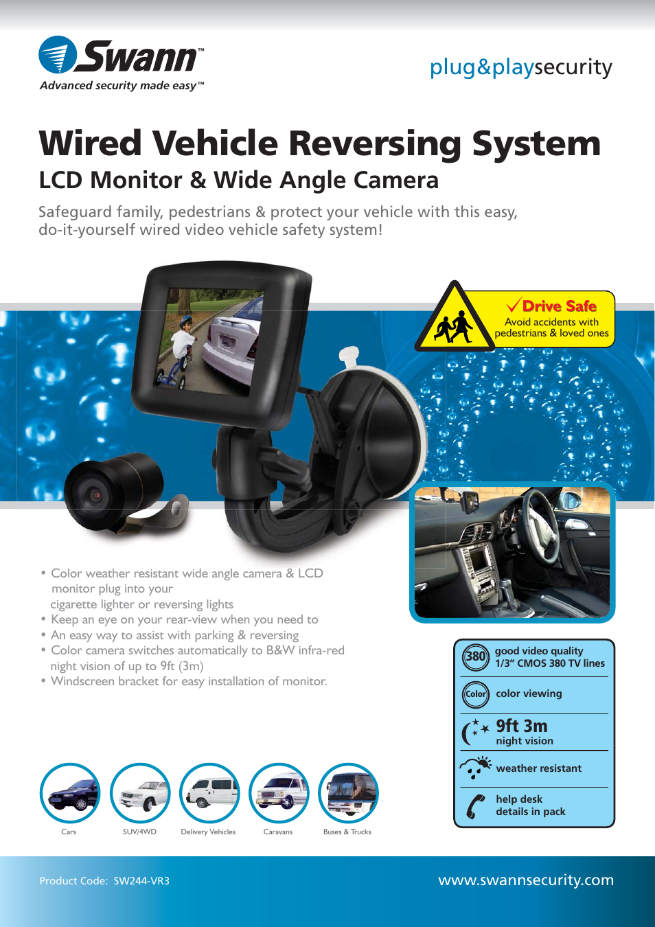 Swann SW244-VR3 User Manual | 2 pages