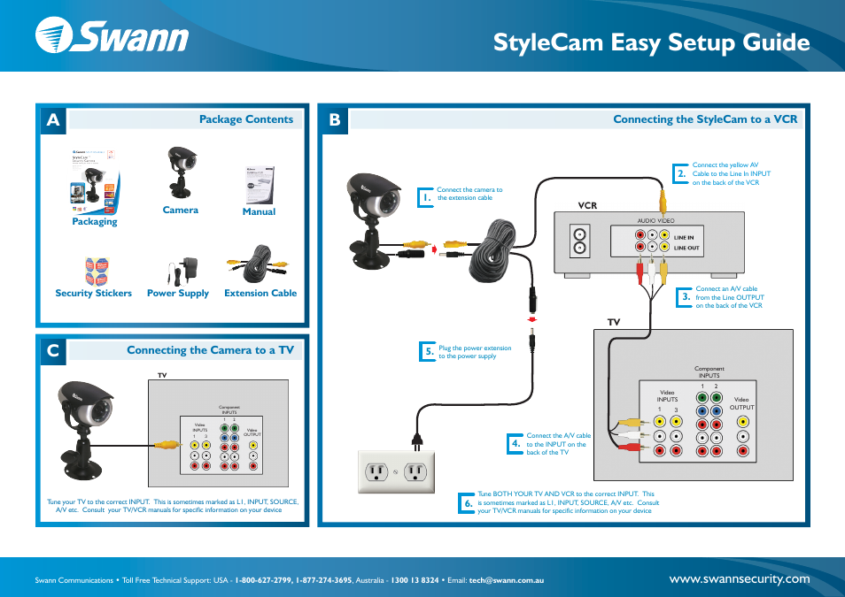 Swann StyleCam User Manual | 2 pages