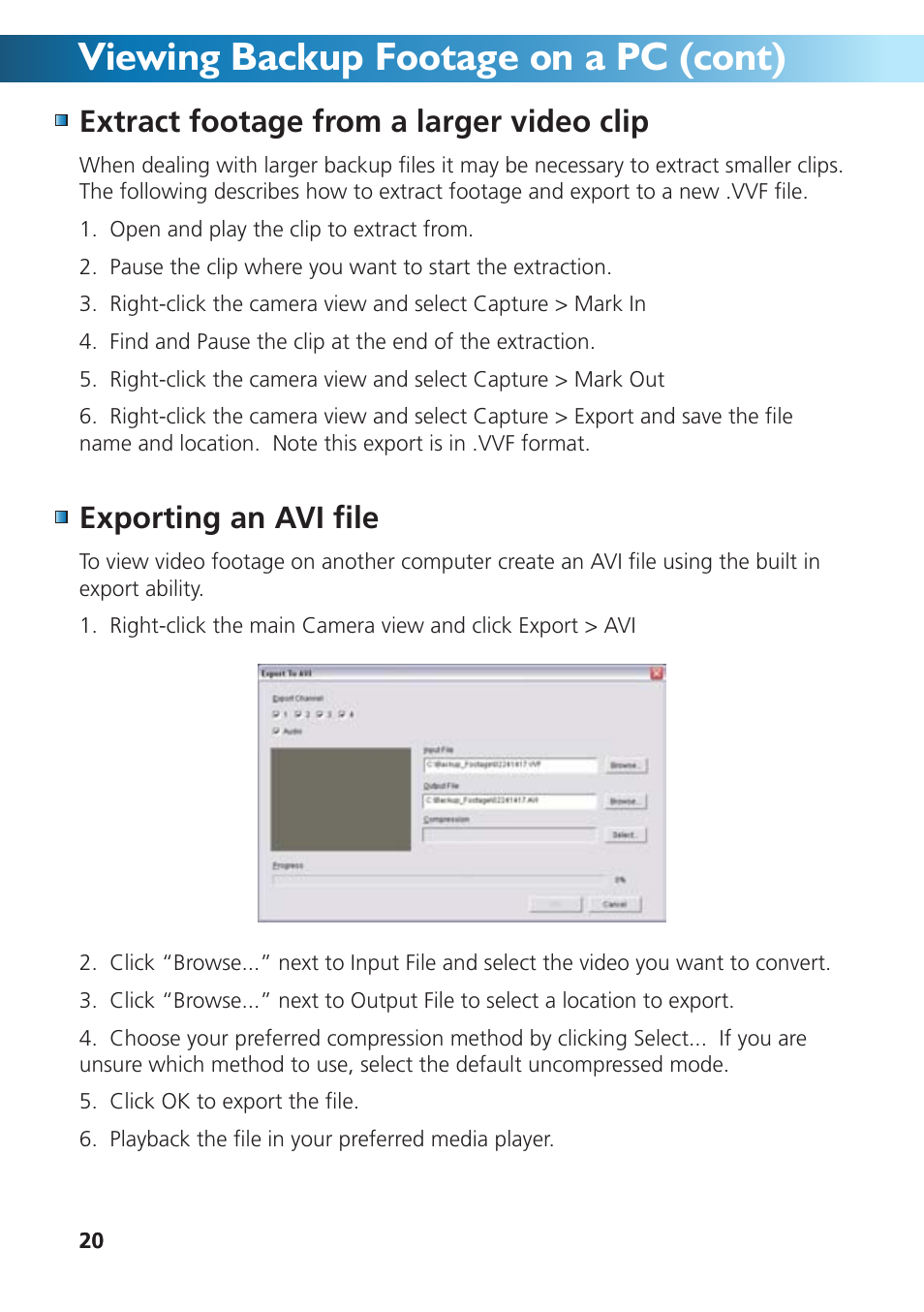 Viewing backup footage on a pc (cont) | Swann DVR4-950 User Manual | Page 20 / 72