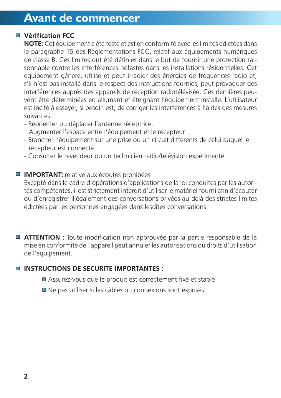 Avant de commencer | Swann DVR4-950 User Manual | Page 26 / 72