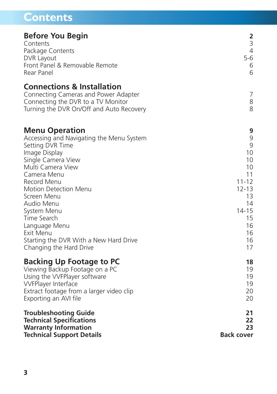 Swann DVR4-950 User Manual | Page 3 / 72