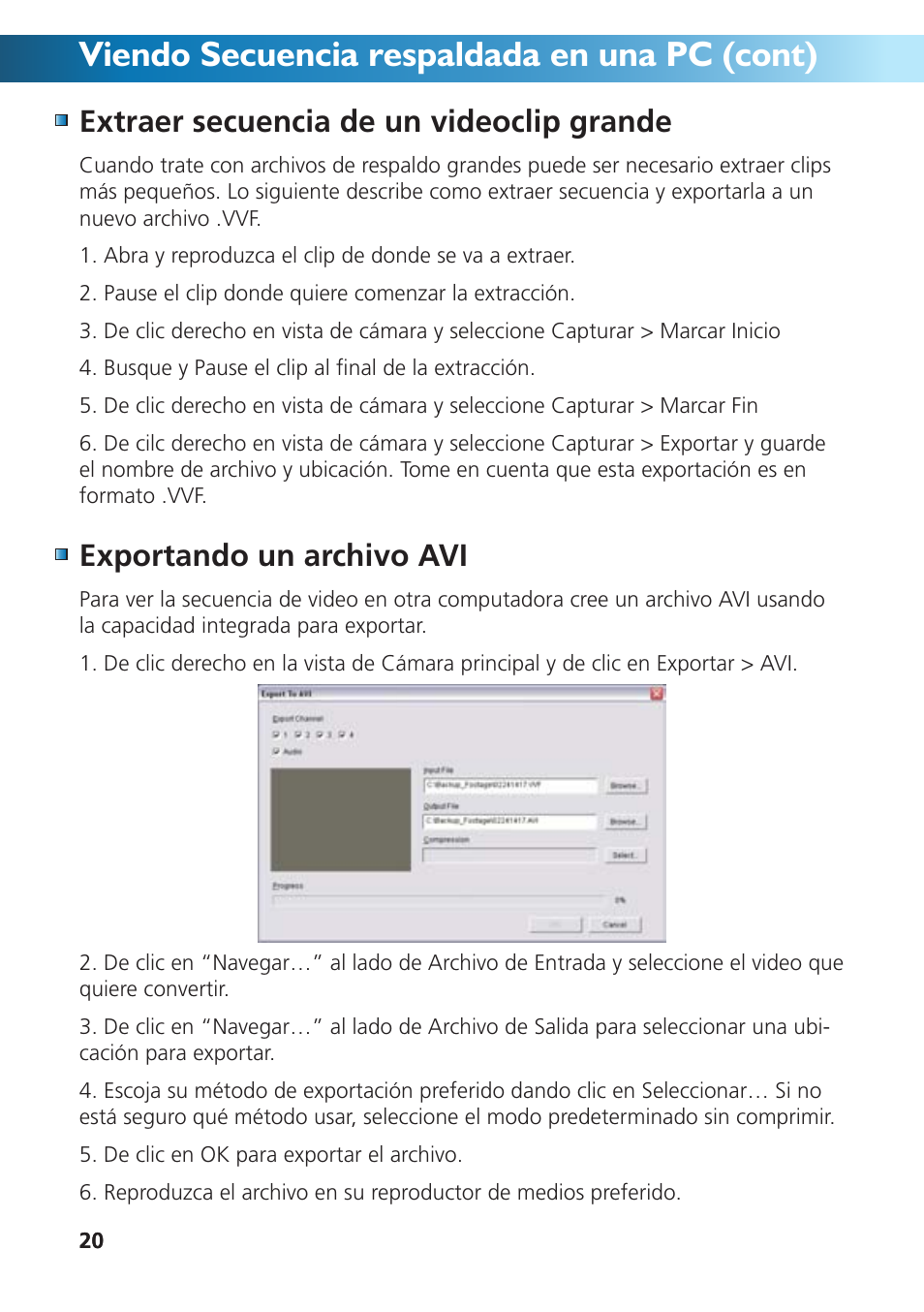 Viendo secuencia respaldada en una pc (cont) | Swann DVR4-950 User Manual | Page 68 / 72