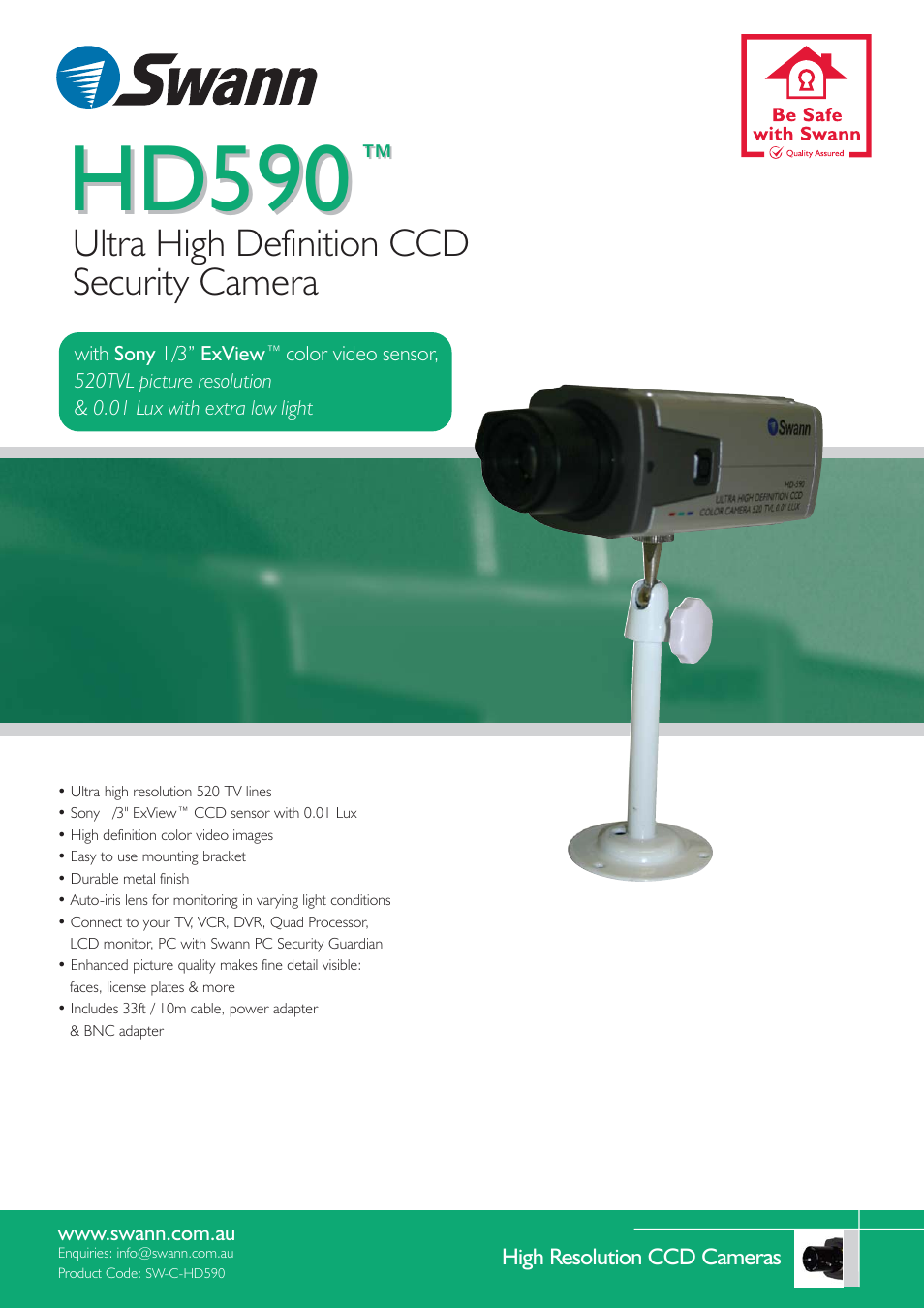 Swann Hd590 User Manual | 2 pages