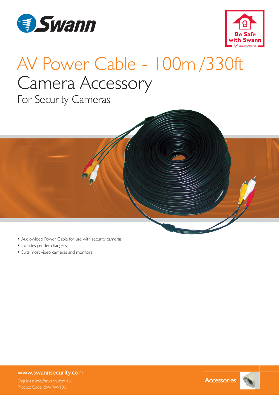 Swann SW-P-AV100 User Manual | 2 pages