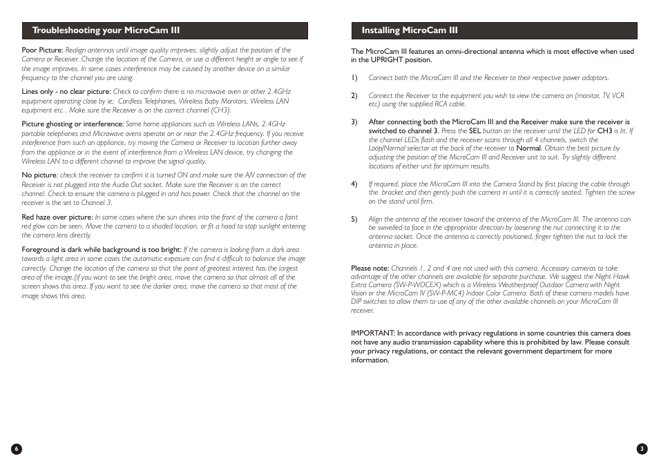 Swann MicroCam II User Manual | Page 3 / 4