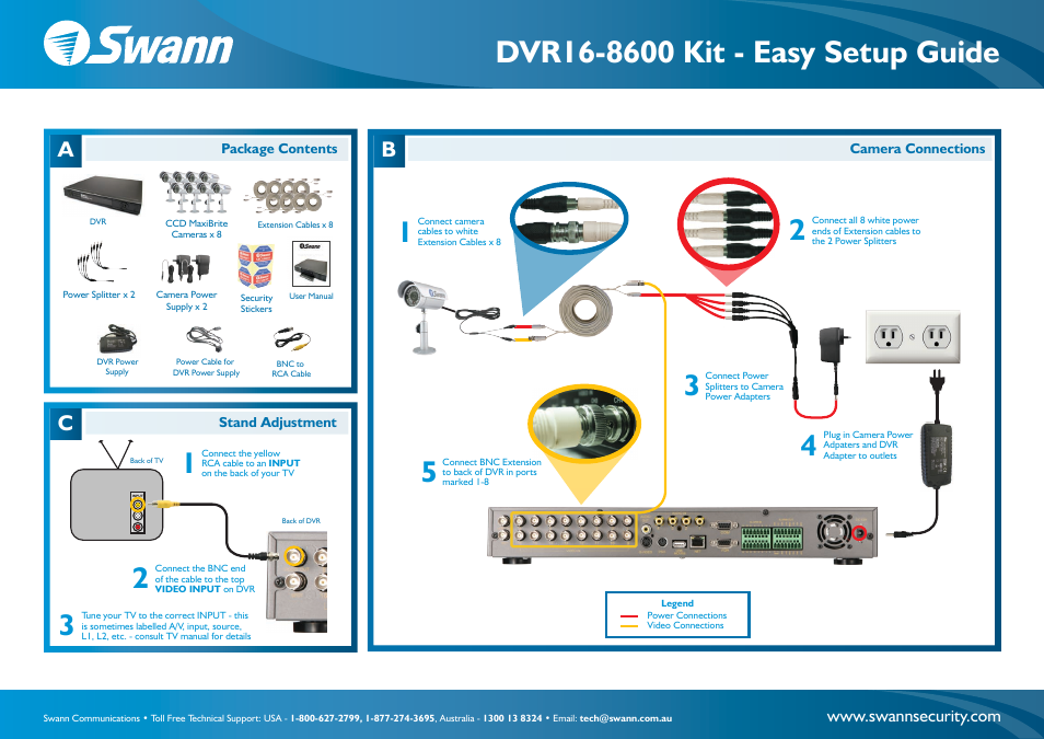 Swann DVR16-8600 User Manual | 2 pages