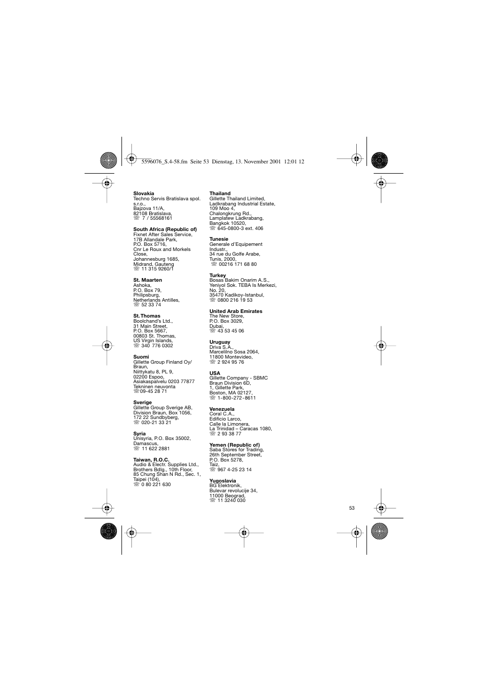 Braun 2560 User Manual | Page 53 / 54