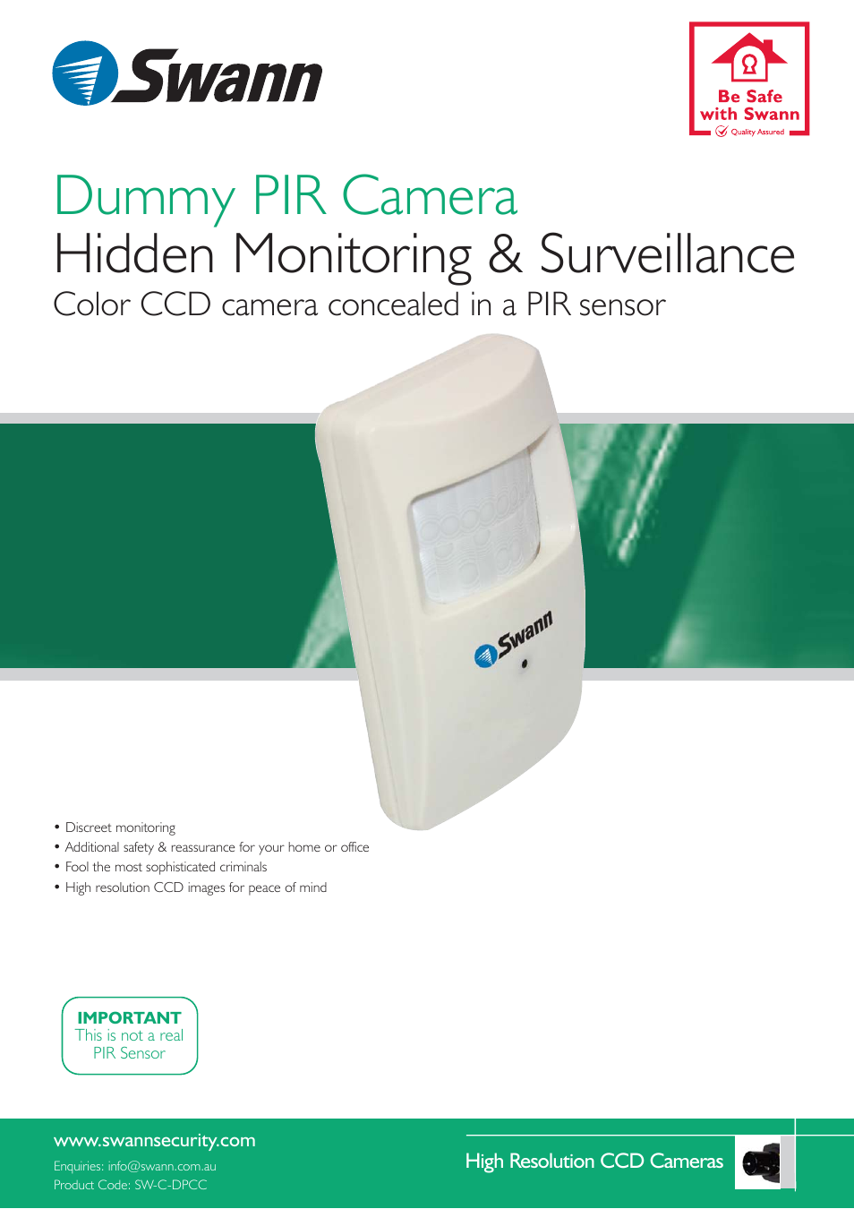 Swann SW-C-DPCC User Manual | 2 pages