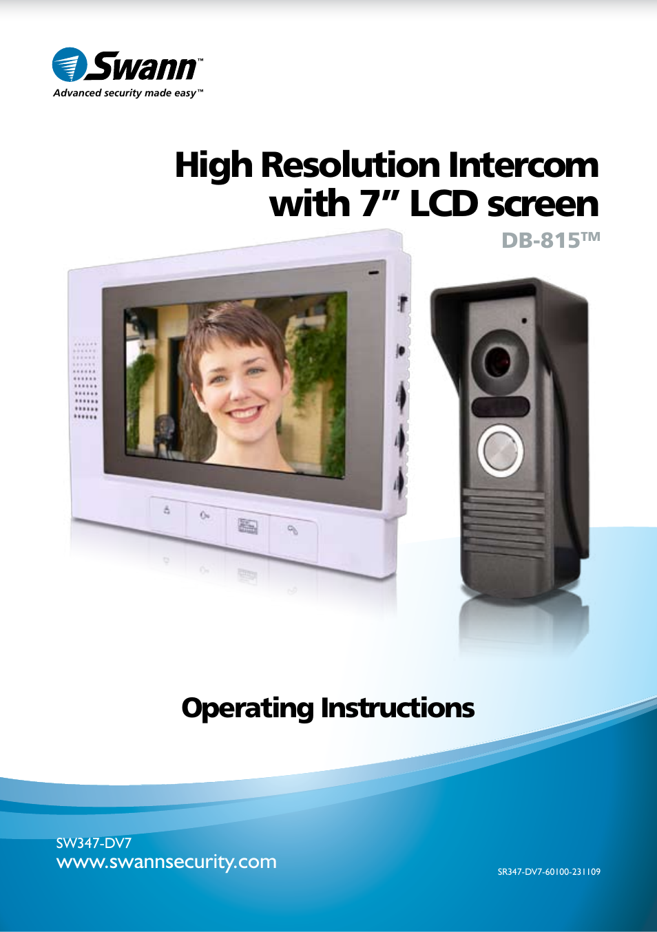 Swann INTERCOM DB-815 User Manual | 12 pages