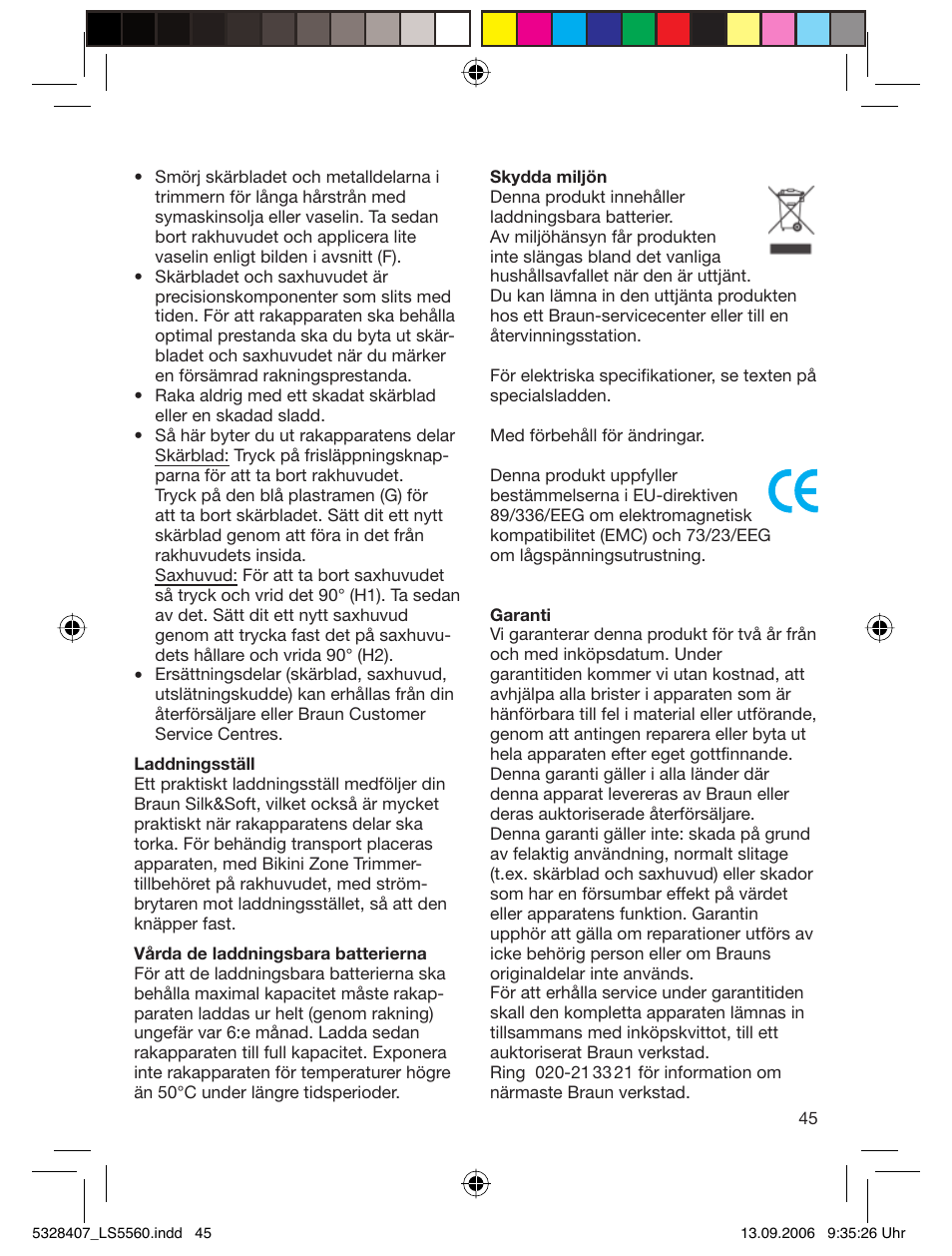 Braun LS 5560 User Manual | Page 44 / 88