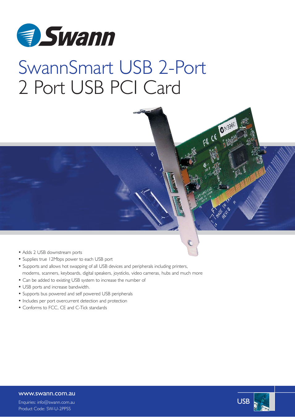 Swann SW-U-2PPSS User Manual | 2 pages