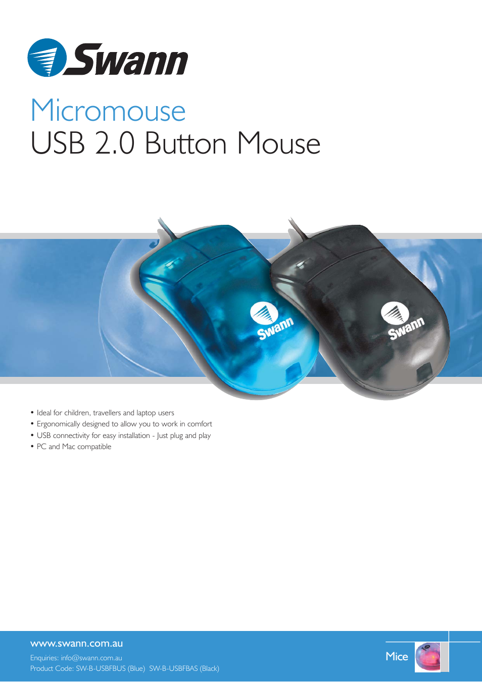 Swann Mouse User Manual | 2 pages