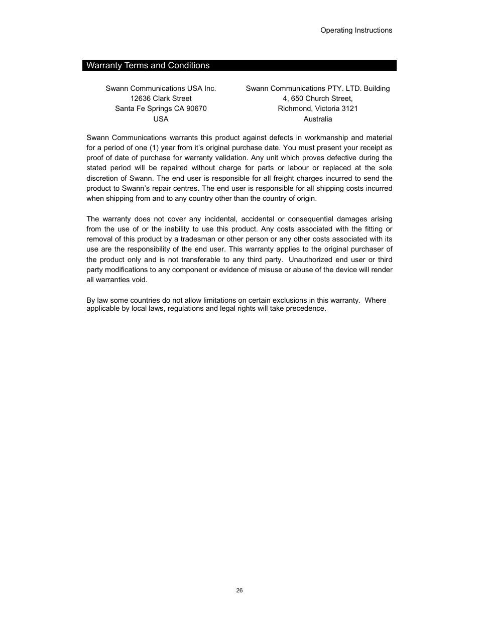 Swann DVR4-5500 User Manual | Page 27 / 28