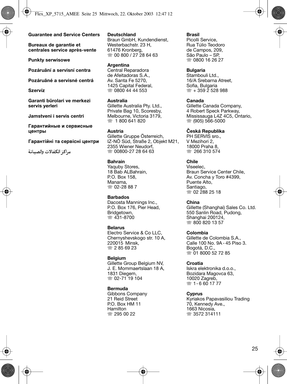 Braun 5715 User Manual | Page 25 / 28