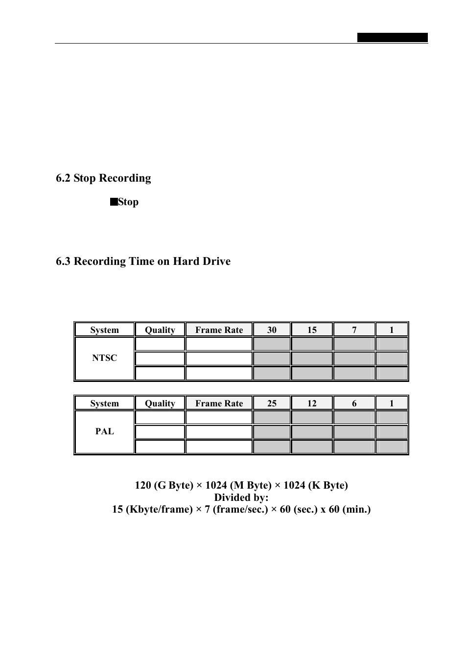 2 stop recording, 3 recording time on hard drive | Swann SW242-LPN User Manual | Page 16 / 21