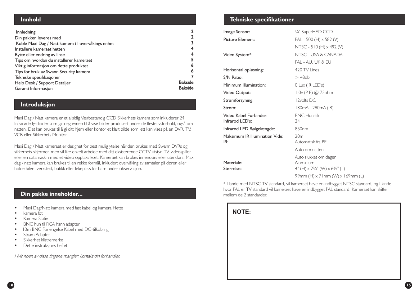 Swann SW245-SMD User Manual | Page 15 / 32