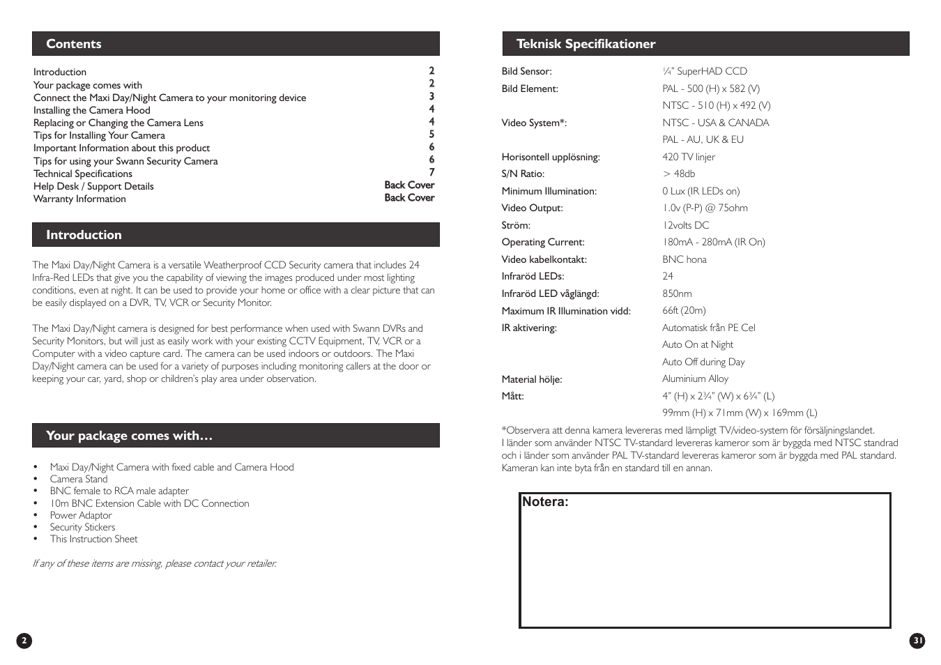Swann SW245-SMD User Manual | Page 31 / 32