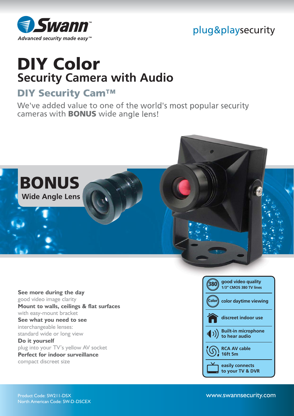 Swann SW211-DSX User Manual | 2 pages