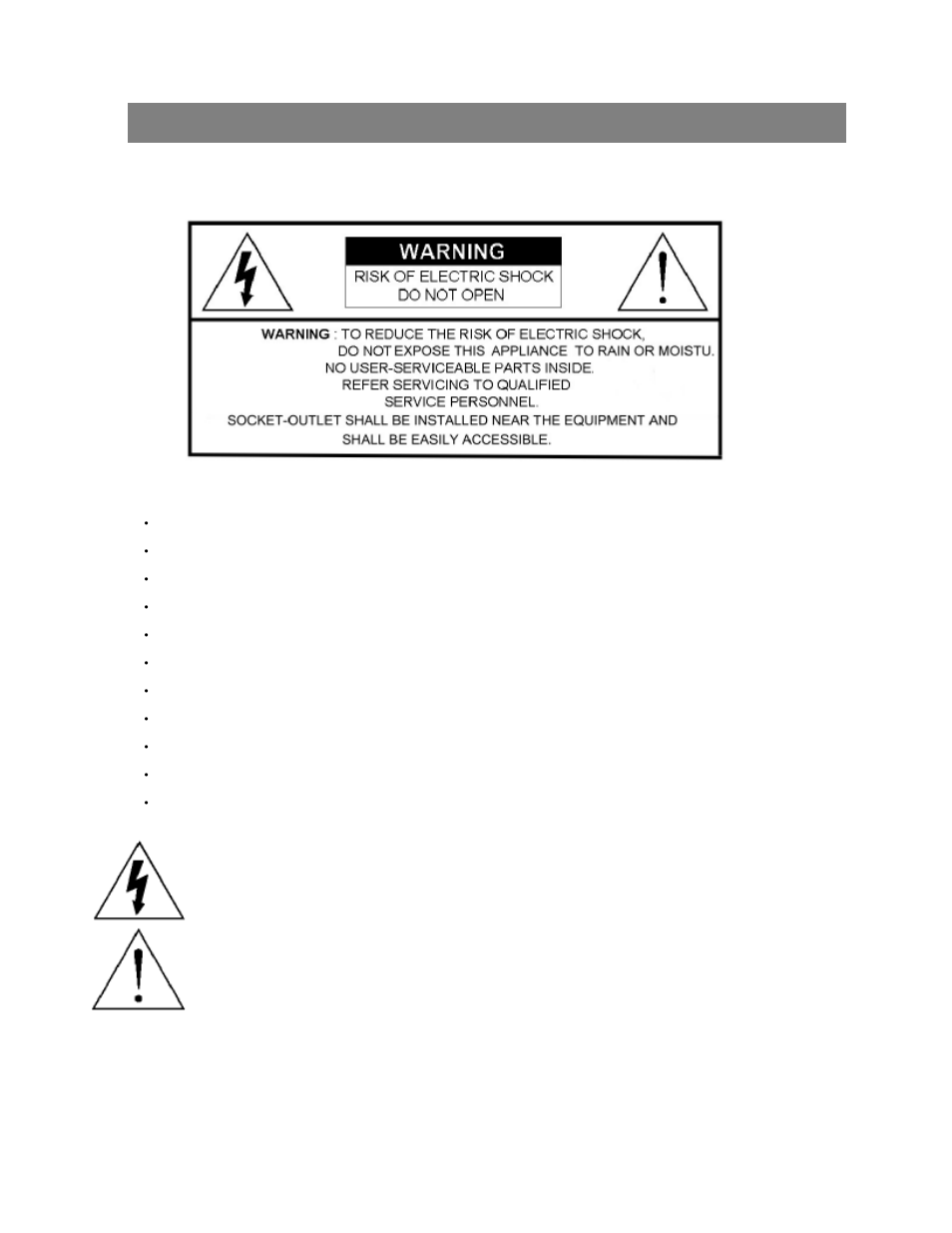 Warning | Swann 4 CH Digital Video Recorder User Manual | Page 2 / 27