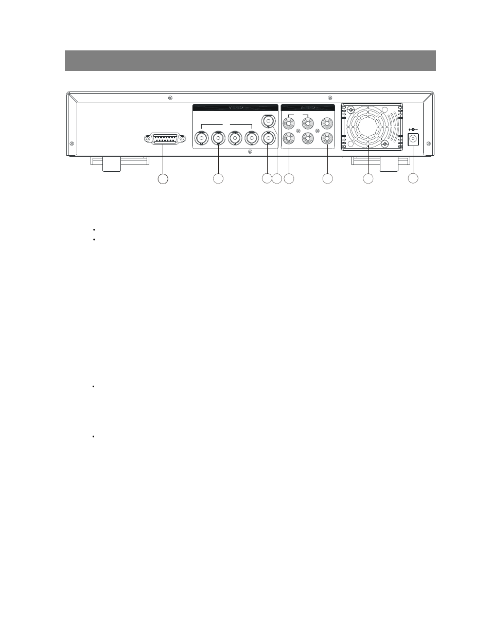 Rear panel, External i/o, Video input (1-4) | Call, Main, Audio in (1-4), Audio out, P0wer | Swann 4 CH Digital Video Recorder User Manual | Page 8 / 27