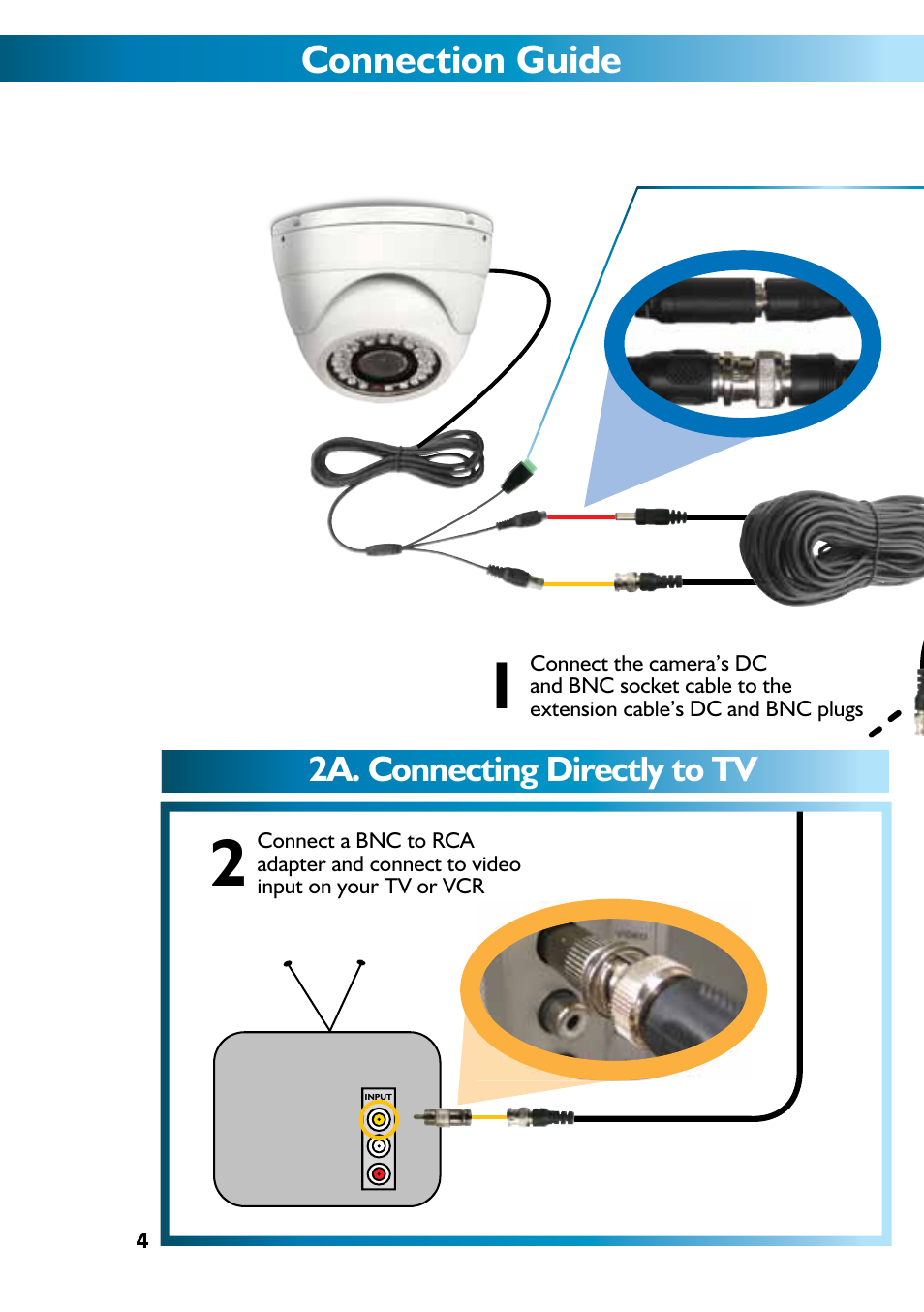 Connection guide | Swann PRO-771 Dome M771CAM190312E User Manual | Page 4 / 8