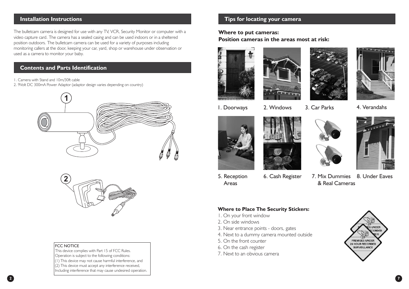 Swann BulletCam User Manual | Page 2 / 4