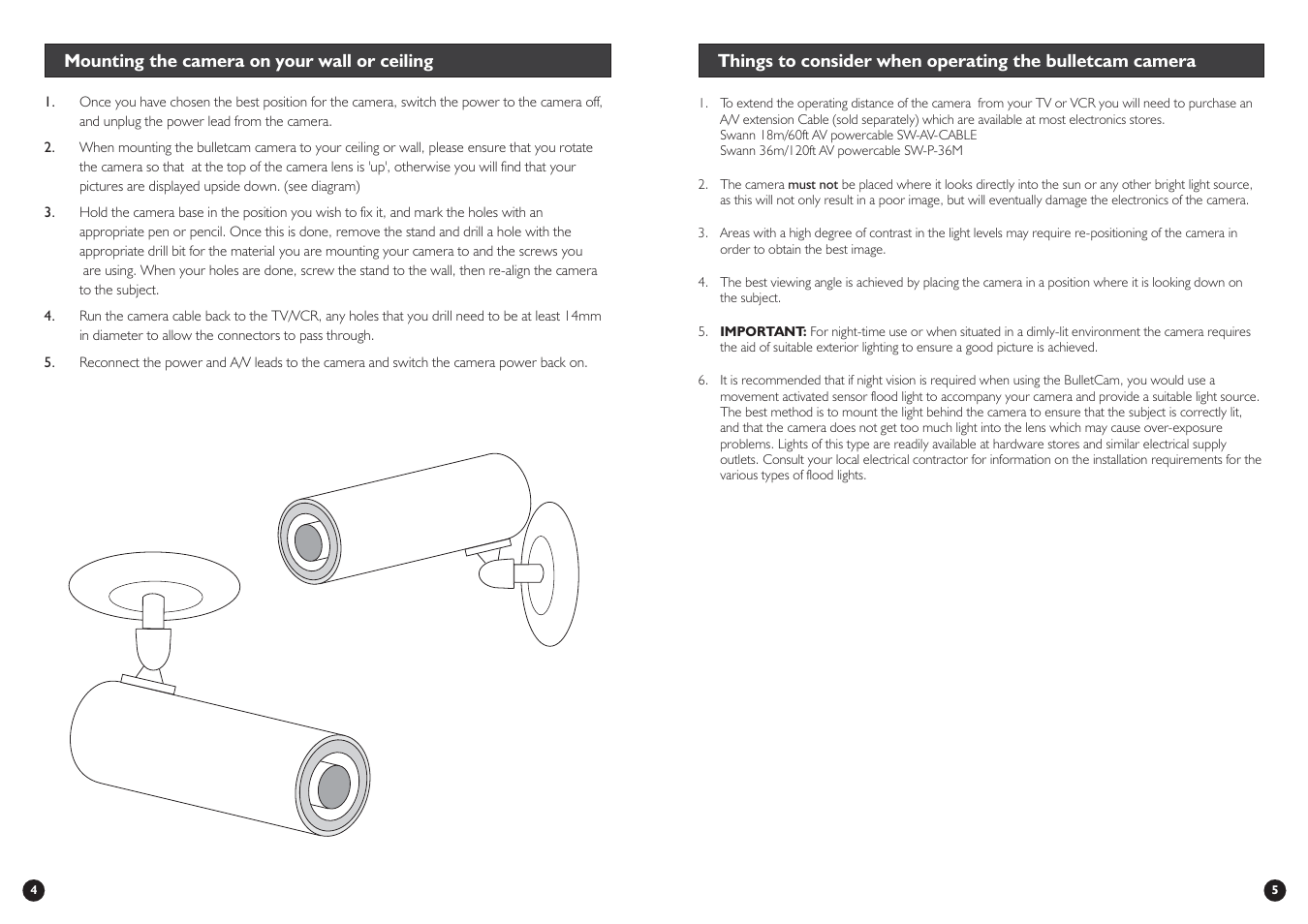 Swann BulletCam User Manual | Page 4 / 4