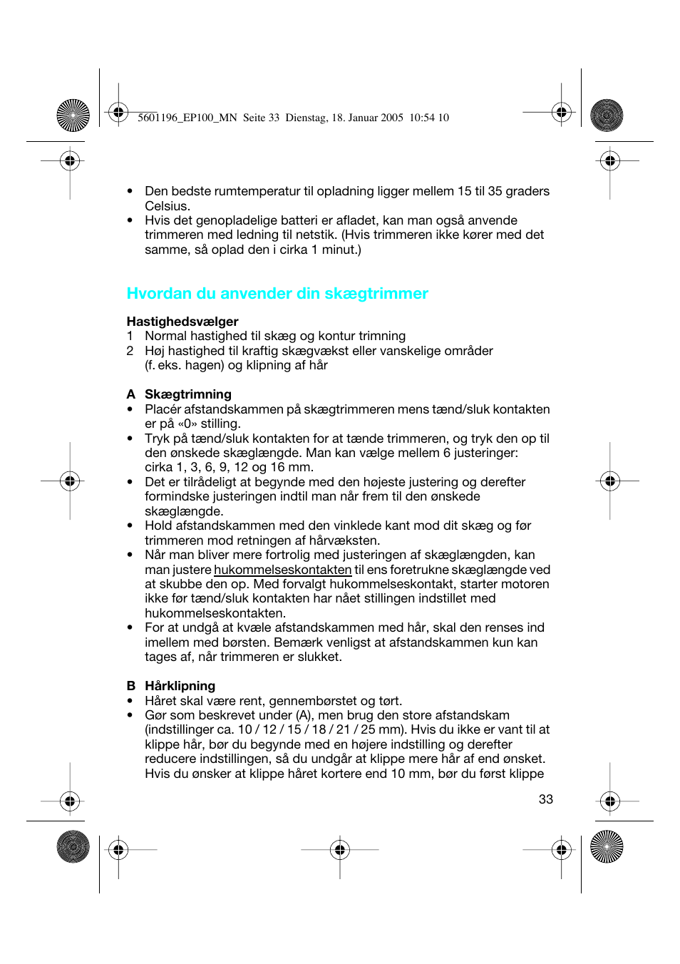 Hvordan du anvender din skægtrimmer | Braun 7546 User Manual | Page 33 / 62