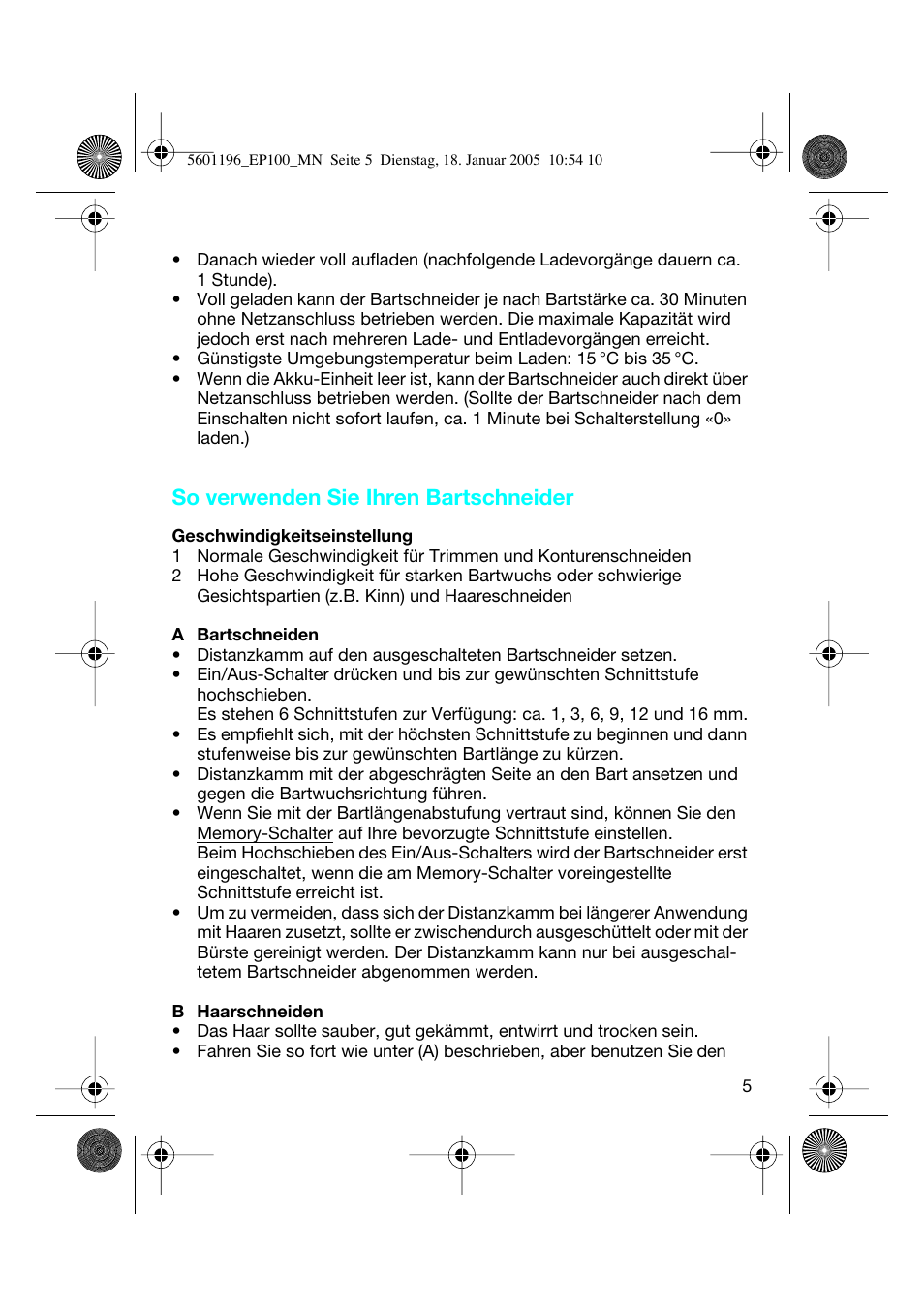 So verwenden sie ihren bartschneider | Braun 7546 User Manual | Page 5 / 62