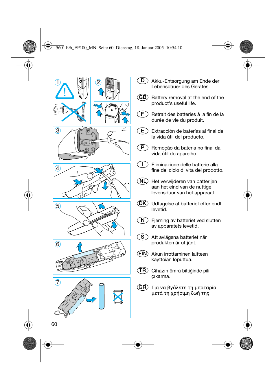 Braun 7546 User Manual | Page 60 / 62