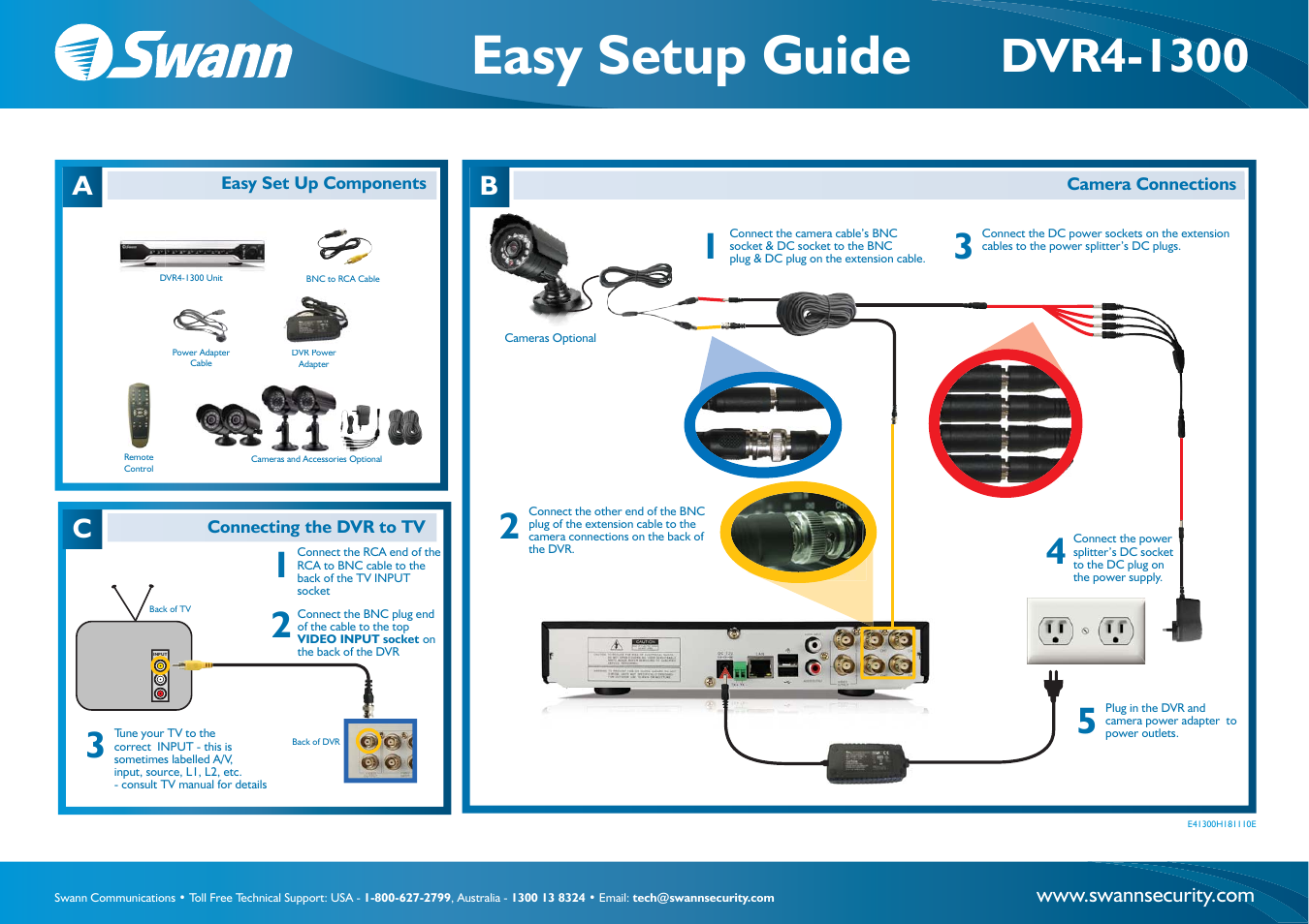 Swann DVR4-1300 User Manual | 1 page