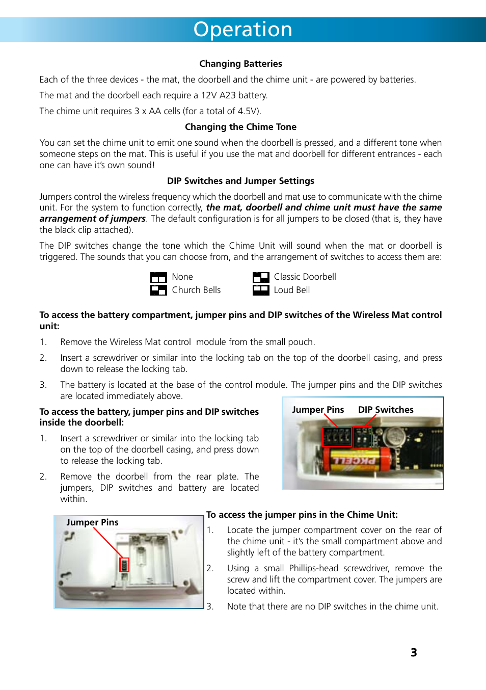Operation | Swann MWMA170510E SW351-WMA User Manual | Page 3 / 4