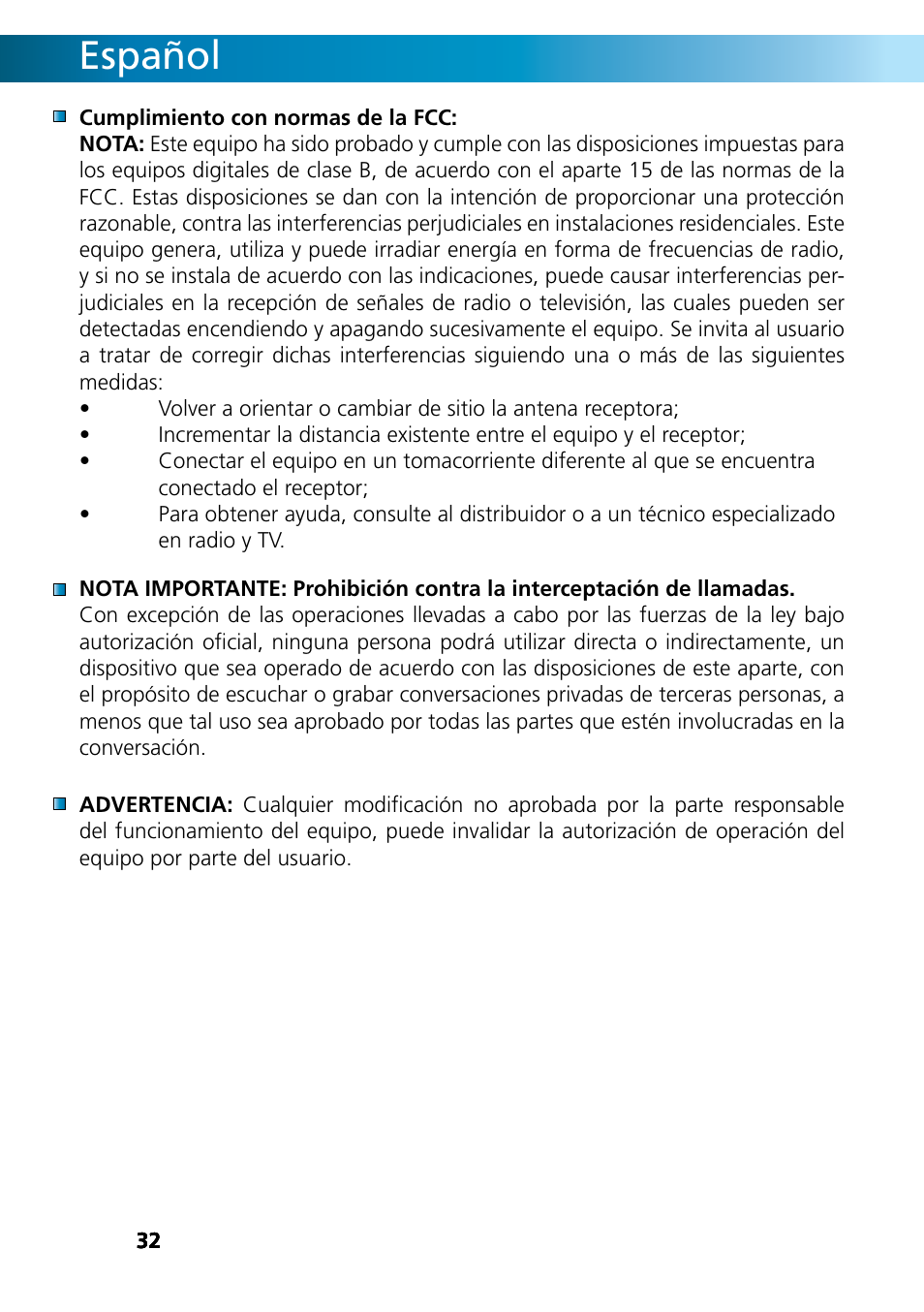 Español | Swann REMOTECAM RMC190210T User Manual | Page 32 / 48