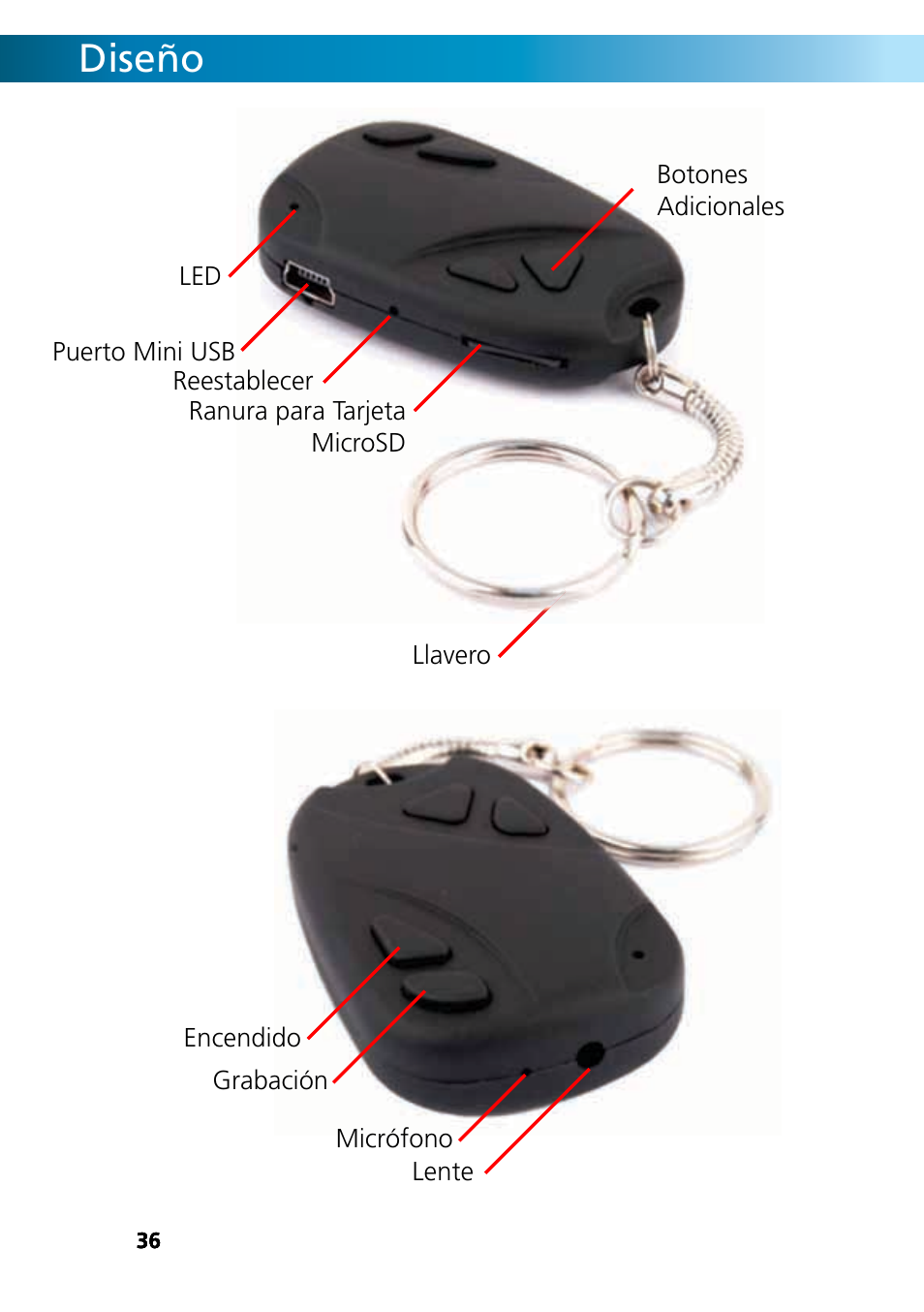 Diseño | Swann REMOTECAM RMC190210T User Manual | Page 36 / 48