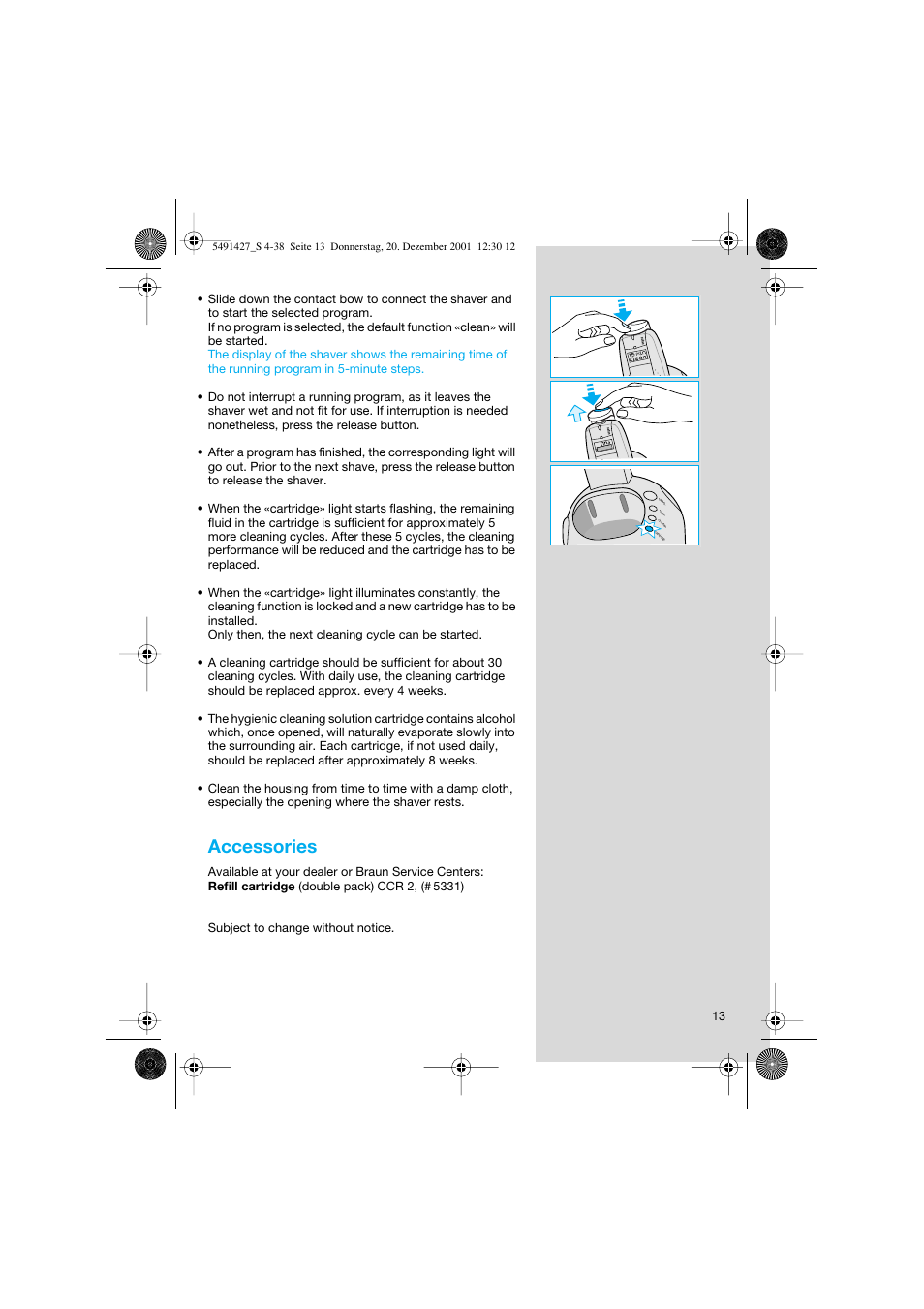 Accessories | Braun 7680 User Manual | Page 13 / 38