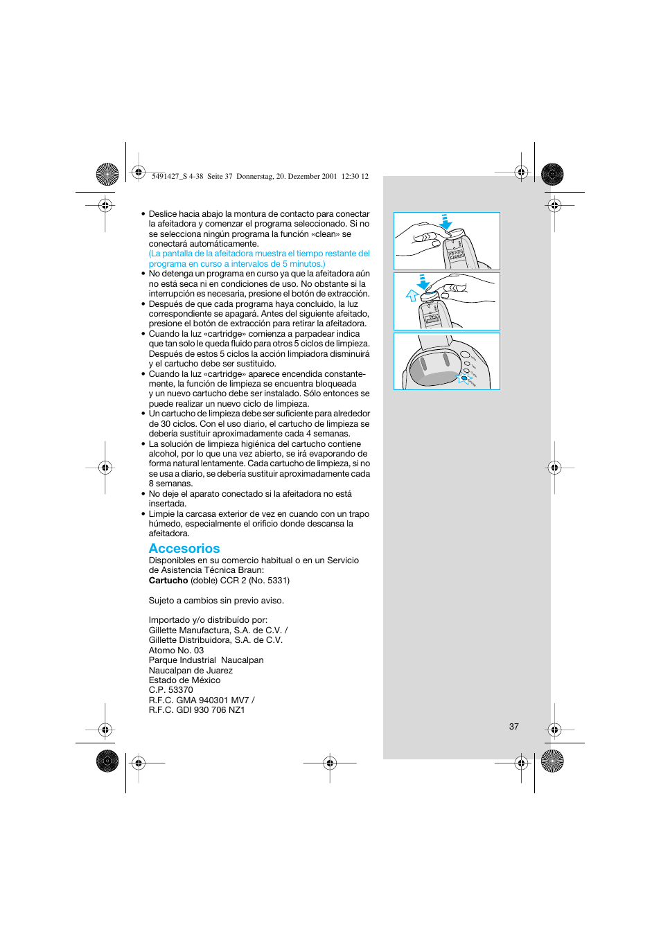 Accesorios | Braun 7680 User Manual | Page 37 / 38