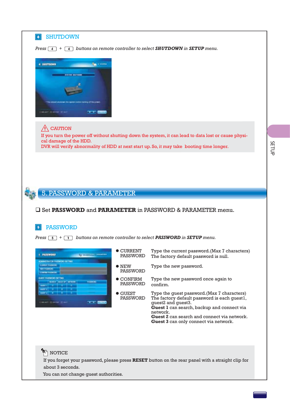 Password & parameter | Swann 16-8500AI SW243-X6G User Manual | Page 35 / 44