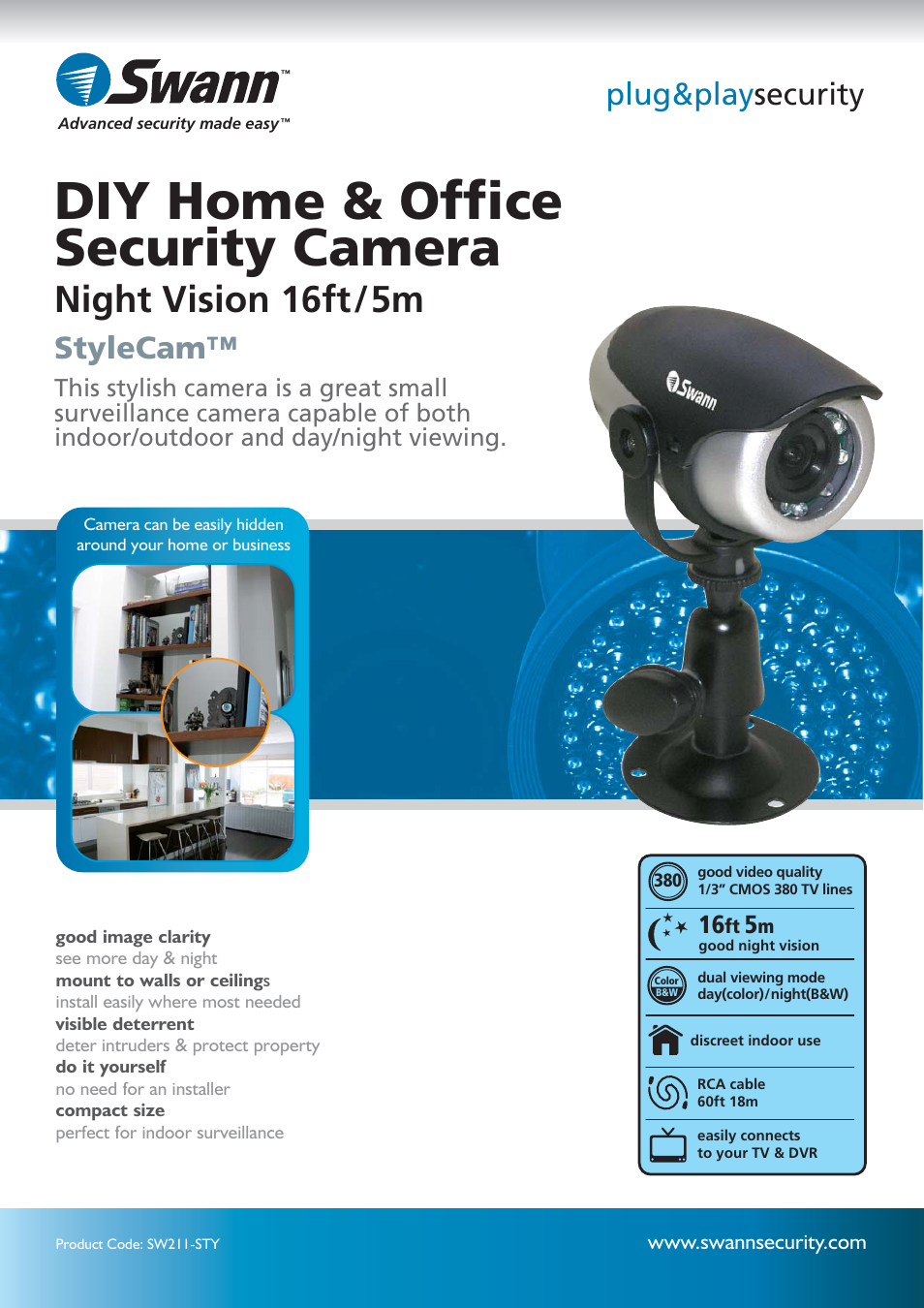 Swann SW211-STY User Manual | 2 pages
