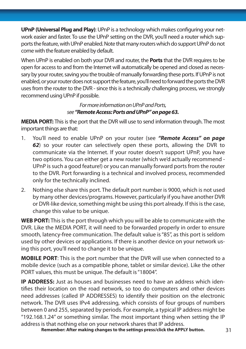 Swann 8 Channel DVR H.264 User Manual | Page 33 / 76