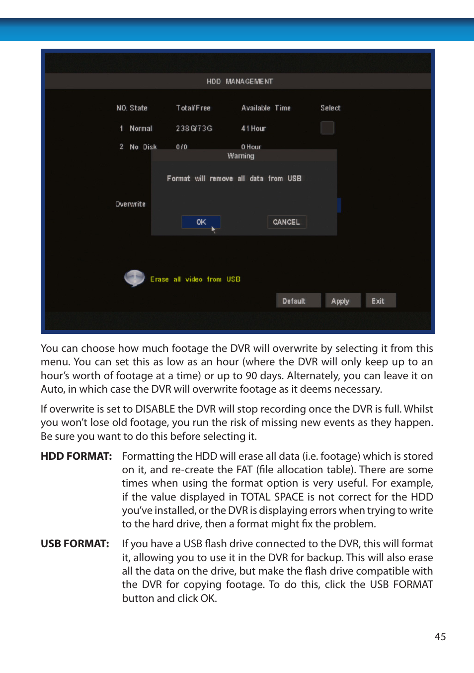 Swann 8 Channel DVR H.264 User Manual | Page 47 / 76