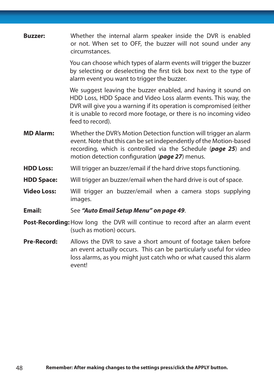 Swann 8 Channel DVR H.264 User Manual | Page 50 / 76