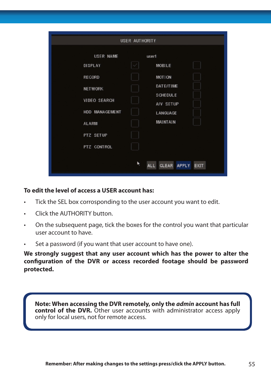 Swann 8 Channel DVR H.264 User Manual | Page 57 / 76