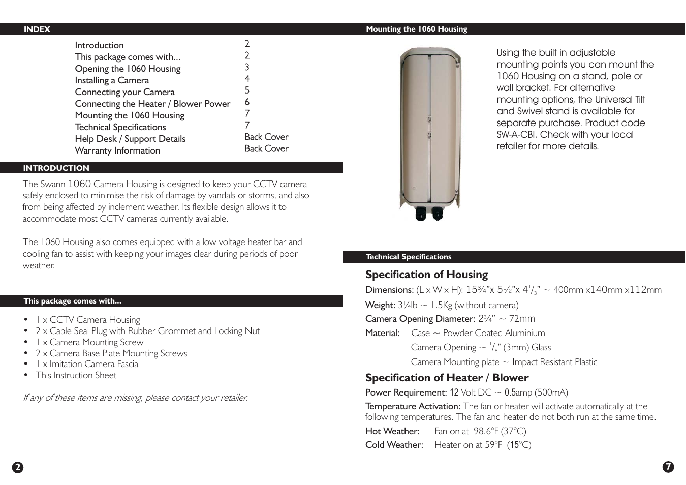 Swann 1060 User Manual | Page 2 / 4